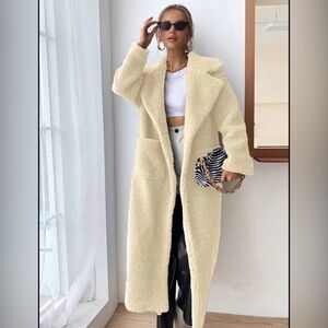 Women's Cream Teddy Coat